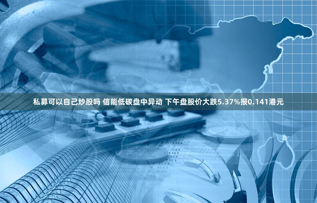 私募可以自己炒股吗 信能低碳盘中异动 下午盘股价大跌5.37%报0.141港元